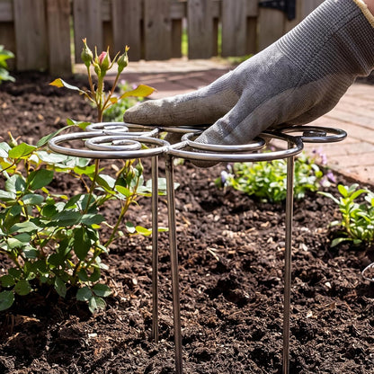 Peony Cages and Supports, Grow Through Plant Support, 3 Size Metal Flower Support Rings, Outdoor Garden Peonies Cages for Vegetables, Roses, Tomatoes (M)