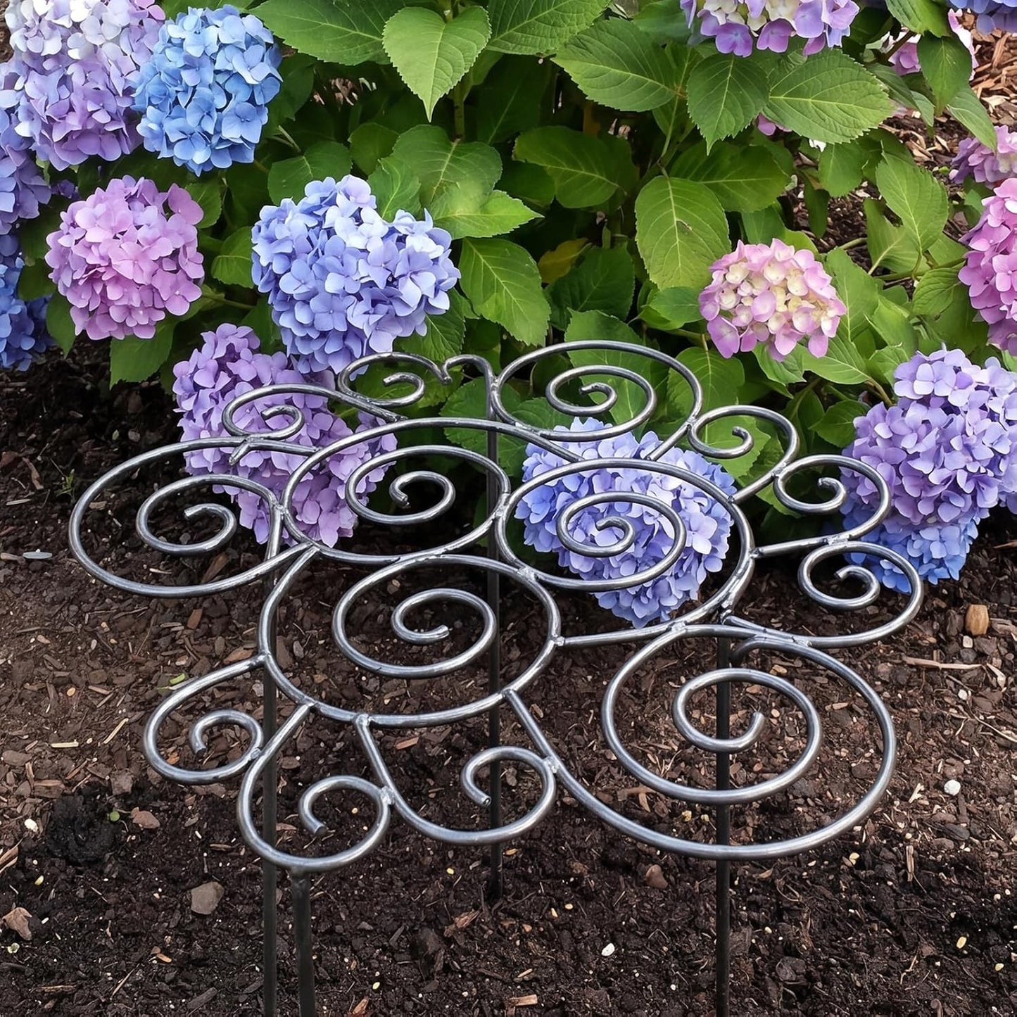 Peony Cages and Supports, Grow Through Plant Support, 3 Size Metal Flower Support Rings, Outdoor Garden Peonies Cages for Vegetables, Roses, Tomatoes (M)