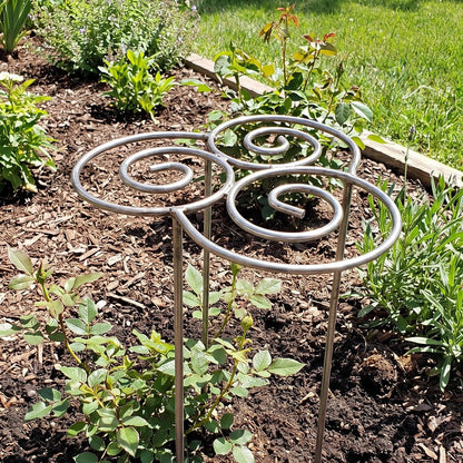 Peony Cages and Supports, Grow Through Plant Support, 3 Size Metal Flower Support Rings, Outdoor Garden Peonies Cages for Vegetables, Roses, Tomatoes (M)