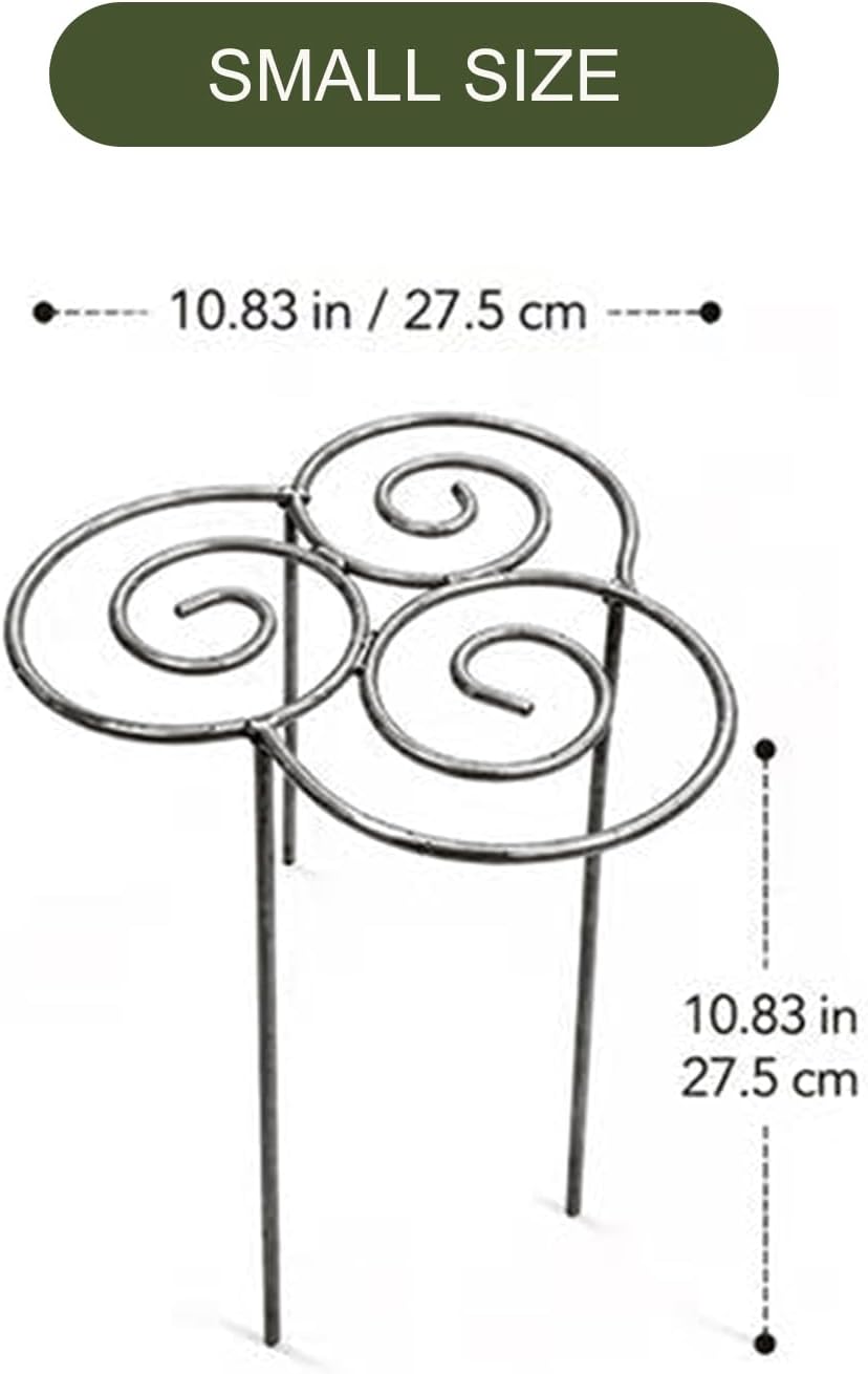 Peony Cages and Supports, Grow Through Plant Support, 3 Size Metal Flower Support Rings, Outdoor Garden Peonies Cages for Vegetables, Roses, Tomatoes (M)