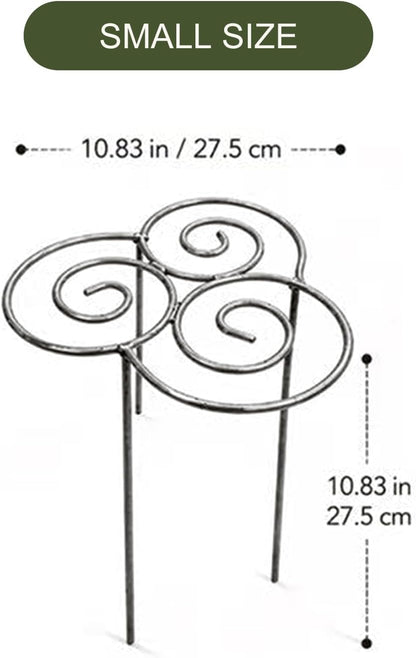 Peony Cages and Supports, Grow Through Plant Support, 3 Size Metal Flower Support Rings, Outdoor Garden Peonies Cages for Vegetables, Roses, Tomatoes (M)