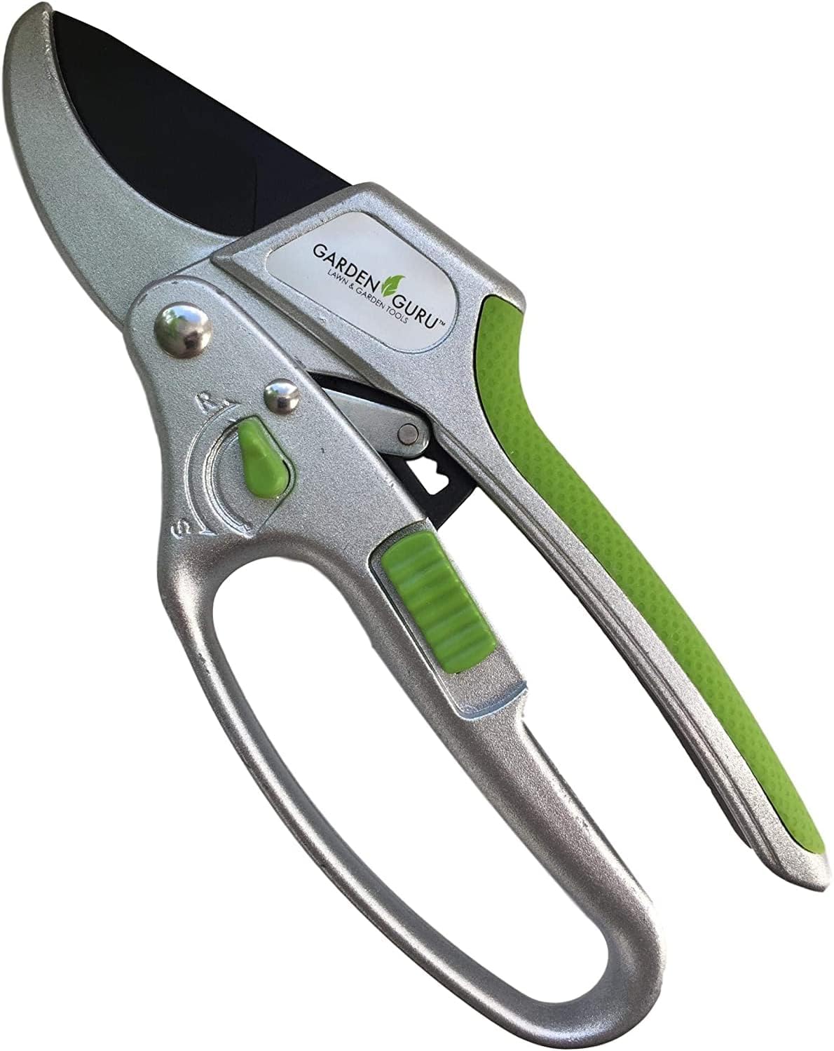 2 in 1 Ratchet Pruning Shears Clippers – 4X Cutting Power – Ratcheting Garden Anvil Pruners Scissors - Ergonomic Grip - Makes Tough Cuts Easy - Great for Seniors & Arthritic Hands