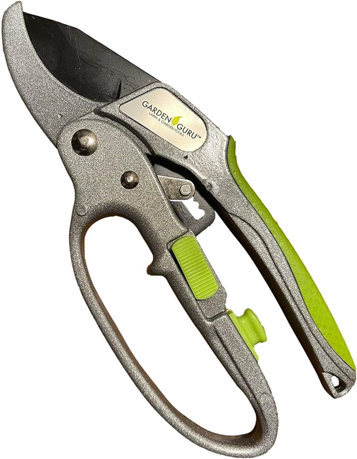 2 in 1 Ratchet Pruning Shears Clippers – 4X Cutting Power – Ratcheting Garden Anvil Pruners Scissors - Ergonomic Grip - Makes Tough Cuts Easy - Great for Seniors & Arthritic Hands