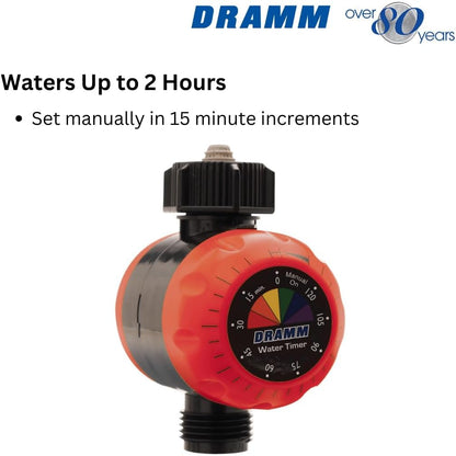 ColorStorm Premium Water Hose Timer, Mechanical, Turns Water Off Automatically, Up to 120 Minutes of Run Time, Compact for Lawn, Drip, Soaker Hose and Garden, Green