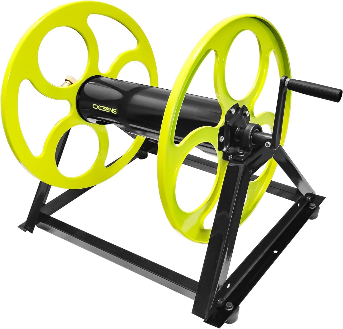 Wall Mount Garden Hose Reel 400FT, Fits 5/8"Hose with 3/4" Brass Fitting