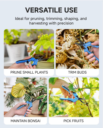 6" Small Pruning Shears Garden Scissors for Indoor Plants Trimming