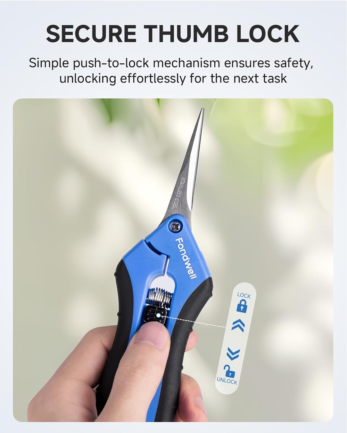 6" Small Pruning Shears Garden Scissors for Indoor Plants Trimming