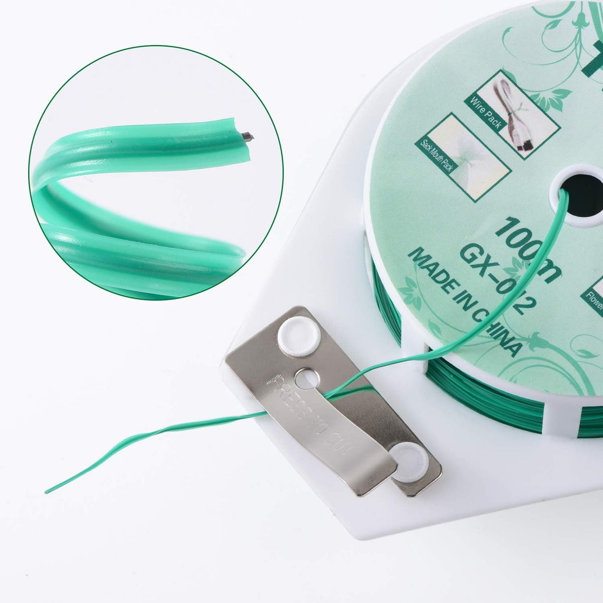 328ft (100m) Twist Ties, Green Garden Plant Ties with Cutter for Gardening and Office Organization, Home