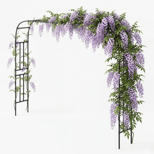 Garden Arch Trellis 126"x94.5", Metal Arbors for Climbing Plants Outdoor