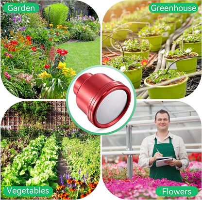 1 Pack Water Nozzle with 3000 Tiny Holes, 3/4'' Aluminium Alloy Garden Hose Shower Head with PTFE Thread Seal Tape for Outdoor Watering Flowers, Plants, Greenhouse, Nurseryman (2.24'',Silver)
