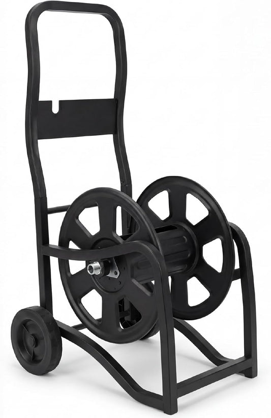 Garden Hose Reel Cart, Heavy Duty Metal Water Hose Cart with Wheels, Holds 200FT x 5/8" Hose, Leak-Proof Aluminum Water System, Anti-Burst Wheels, Ergonomic Crank, Outdoor Rust-Resistant