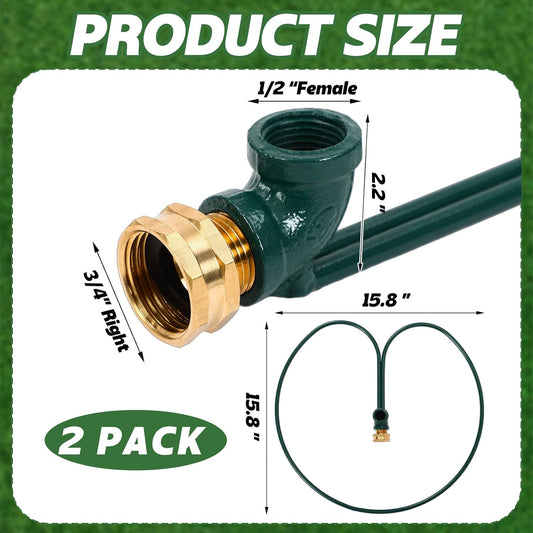 2 Pcs Ring Impact Sprinkler Base for Lawn Care 1/2" Head, Metal