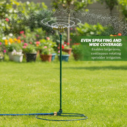 2 Pcs Ring Impact Sprinkler Base for Lawn Care 1/2" Head, Metal