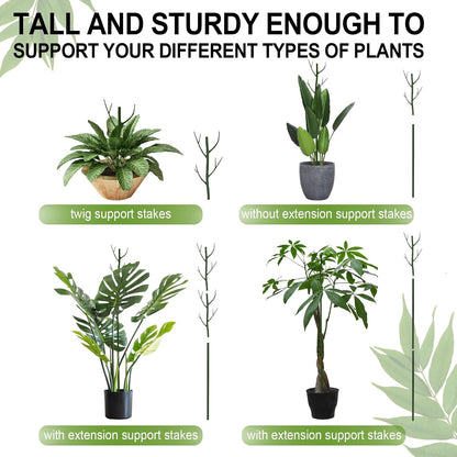 Plant Support Stakes for Indoor Plants, 2-Pack Plant Trellis, Brown