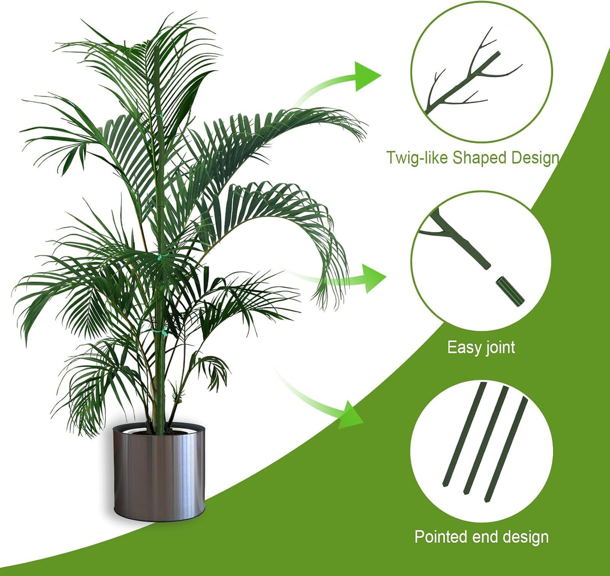 Plant Support Stakes for Indoor Plants, 2-Pack Plant Trellis, Brown