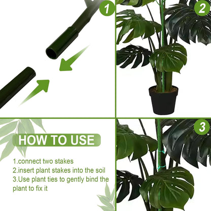 Plant Support Stakes for Indoor Plants, 2-Pack Plant Trellis, Brown