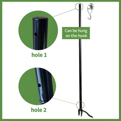 47.2IN Weed Puller Tool,Effortlessly Remove Weeds and Dandelion Roots,Non-Slip 4 Claw Steel Head - 100% Metal Stand Up Weeding Tool, No Bending or Kneeling Required- Ideal for Garden, Lawn, and Patio
