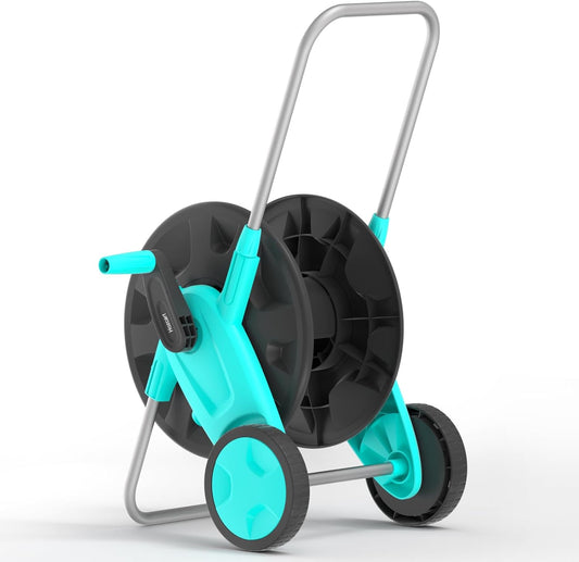 Garden Hose Reel Cart, Hold Up to 75-100 Ft of 5/8 Inch Hose