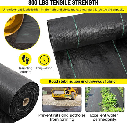 13x115ft Driveway Fabric,5OZ Commercial Heavy Duty Weed Barrier Fabric, Garden Landscape Fabric,French Drain Fabric for Erosion Control,Landscape Fabric,Weed Barrier,Construction Projects