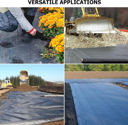 13x115ft Driveway Fabric,5OZ Commercial Heavy Duty Weed Barrier Fabric, Garden Landscape Fabric,French Drain Fabric for Erosion Control,Landscape Fabric,Weed Barrier,Construction Projects