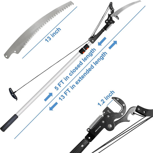 2-in-1 Manual Telescopic Tree Pruner & Pole Saw