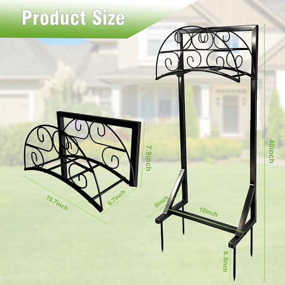 Garden Hose Holder, Heavy Duty 4 Spikes Water Hose Stand, Freestanding Hose Hanger Holds 150FT, Stable Hose Storage Organizer for Outside Yard Lawn
