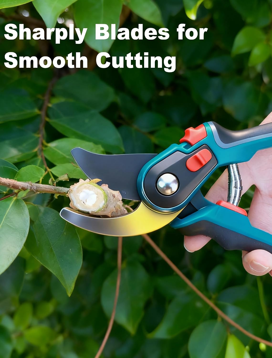Pruning Shears, Garden Clipper with High-Elasticity Spring, Professional SK5 Steel Blades, Adjustable Handle Opening, Gardening Plant Pruners for Branch Cutting