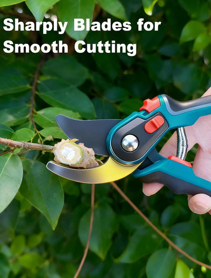 Pruning Shears, Garden Clipper with High-Elasticity Spring, Professional SK5 Steel Blades, Adjustable Handle Opening, Gardening Plant Pruners for Branch Cutting