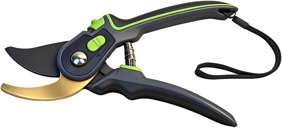 Pruning Shears, Garden Clipper with High-Elasticity Spring, Professional SK5 Steel Blades, Adjustable Handle Opening, Gardening Plant Pruners for Branch Cutting