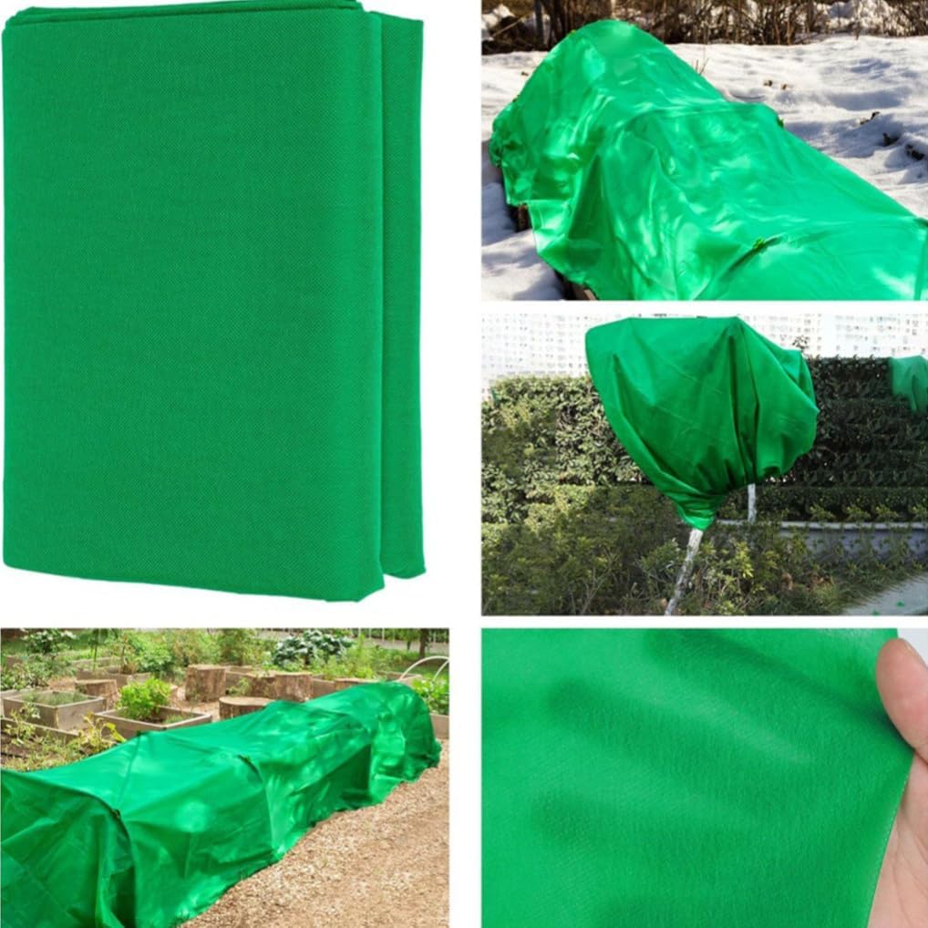 Winter Plant Covers Freeze Protection Blanket Frost Cloth Indoor Outdoor Floating Row Cover for Raised Beds, Vegetable Garden, Potted Plants - Green, 8.2 X 24.61 Ft