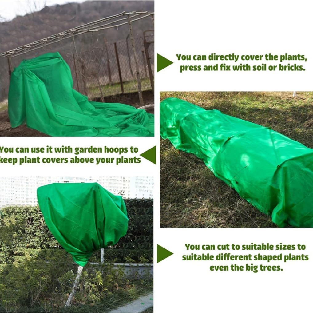 Winter Plant Covers Freeze Protection Blanket Frost Cloth Indoor Outdoor Floating Row Cover for Raised Beds, Vegetable Garden, Potted Plants - Green, 8.2 X 24.61 Ft