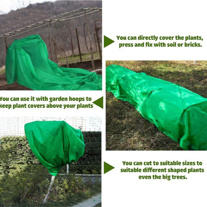 Winter Plant Covers Freeze Protection Blanket Frost Cloth Indoor Outdoor Floating Row Cover for Raised Beds, Vegetable Garden, Potted Plants - Green, 8.2 X 24.61 Ft