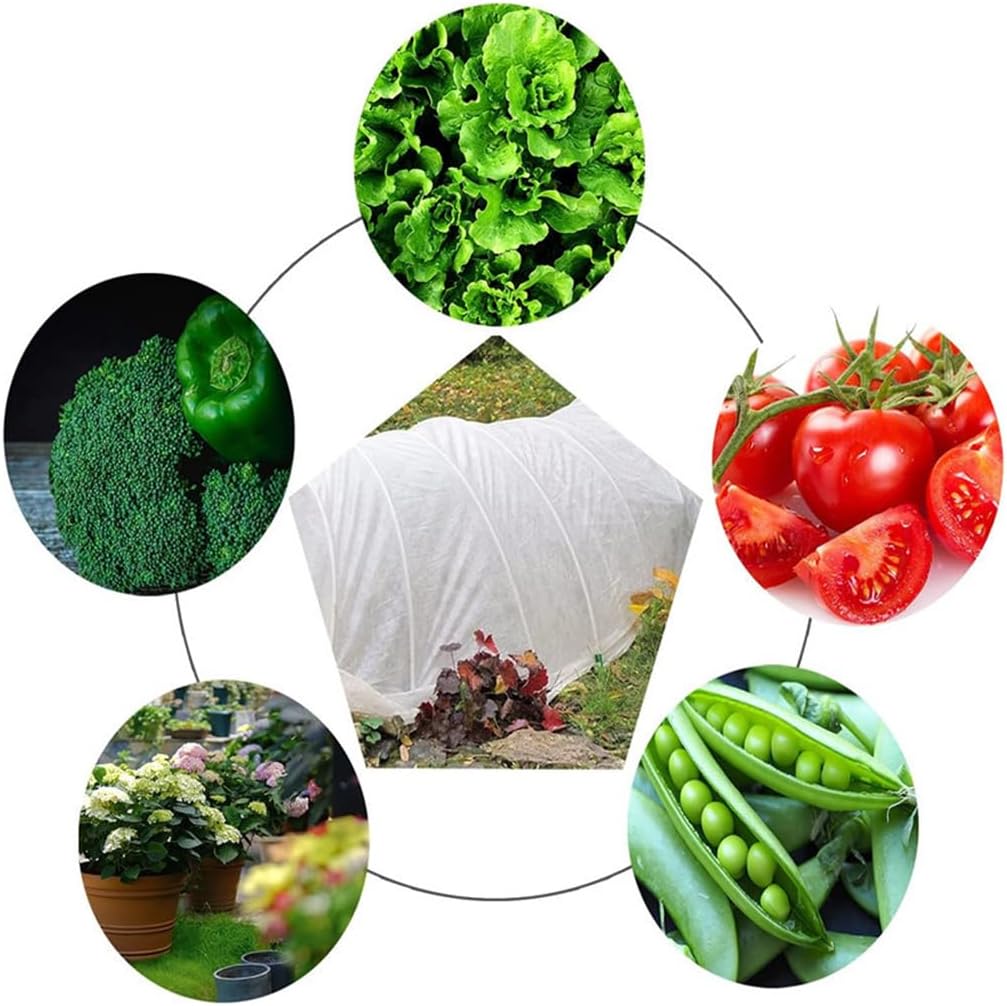Winter Plant Covers Freeze Protection Blanket Frost Cloth Indoor Outdoor Floating Row Cover for Raised Beds, Vegetable Garden, Potted Plants - Green, 8.2 X 24.61 Ft