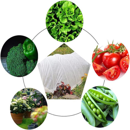 Winter Plant Covers Freeze Protection Blanket Frost Cloth Indoor Outdoor Floating Row Cover for Raised Beds, Vegetable Garden, Potted Plants - Green, 8.2 X 24.61 Ft