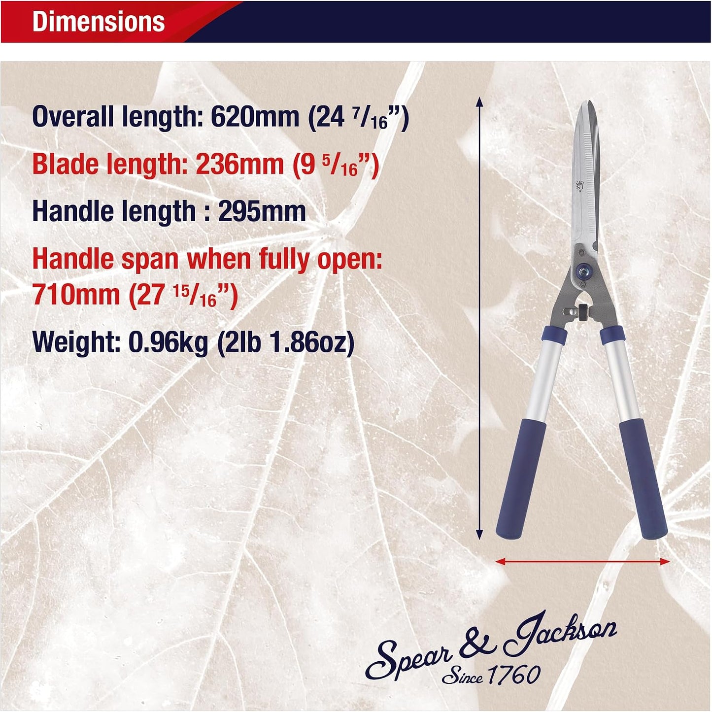 Razorsharp Notched Hedge Shears, Professional Garden Tool for Precision Trimming and Shaping, Quality Carbon Steel Blades