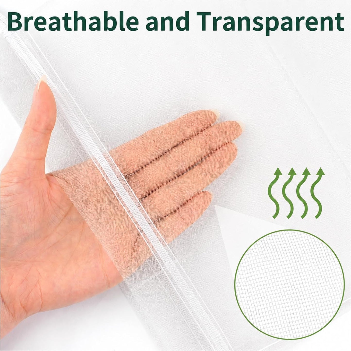 50 Pcs Fruit Protection Bags, 4×6 in Mesh Cover Nets for Tree, Green
