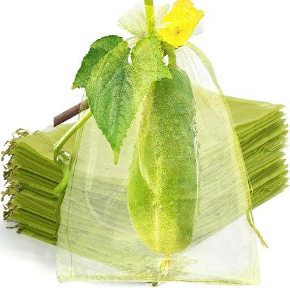 50 Pcs Fruit Protection Bags, 4×6 in Mesh Cover Nets for Tree, Green
