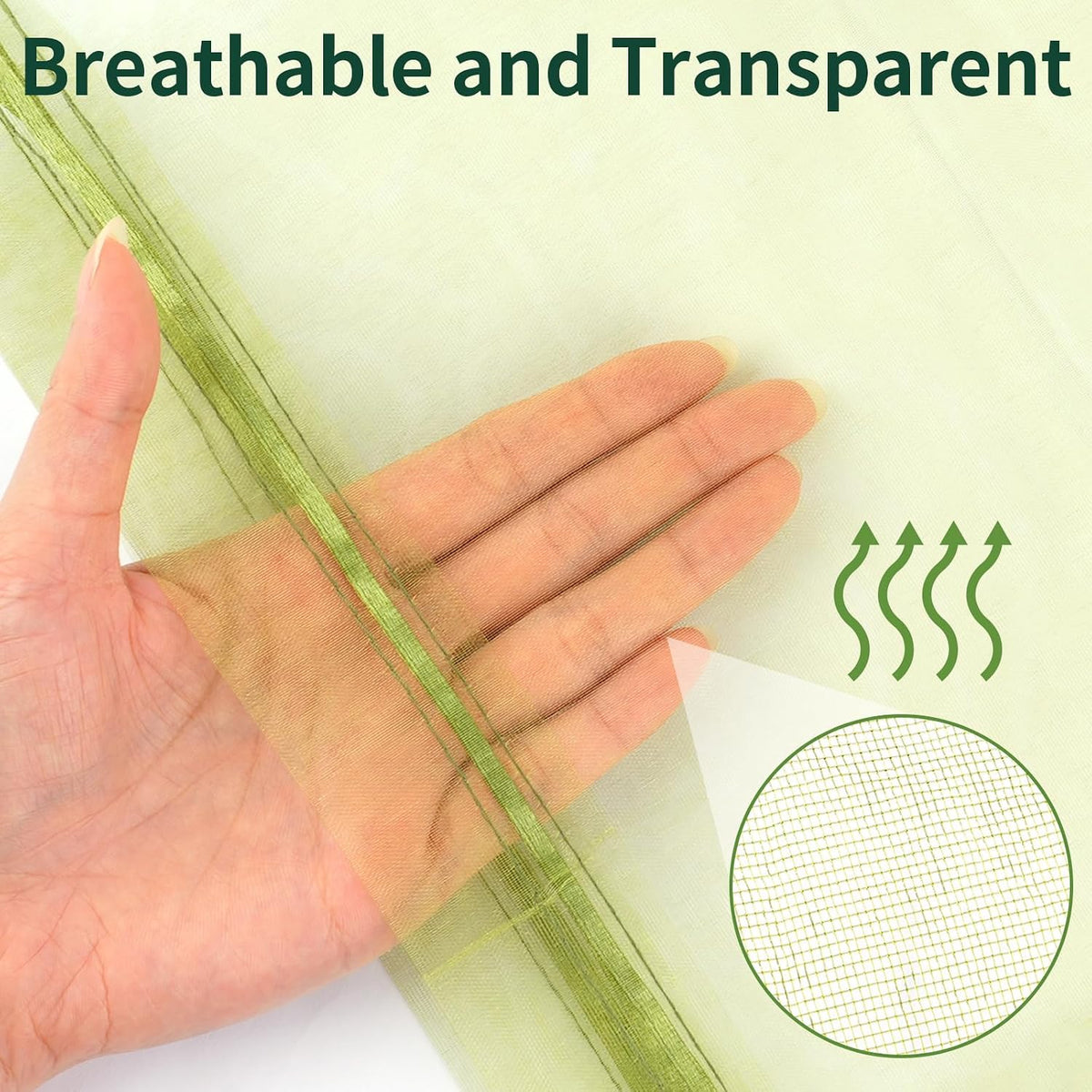 50 Pcs Fruit Protection Bags, 4×6 in Mesh Cover Nets for Tree, Green