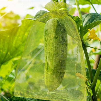50 Pcs Fruit Protection Bags, 4×6 in Mesh Cover Nets for Tree, Green