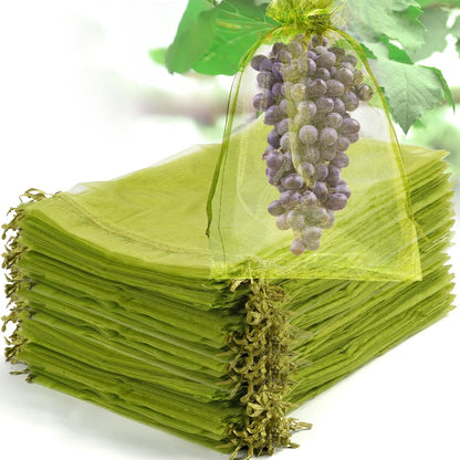 50 Pcs Fruit Protection Bags, 4×6 in Mesh Cover Nets for Tree, Green