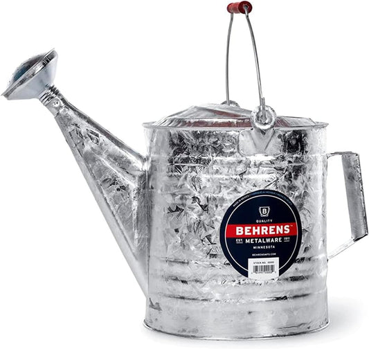208 2-Gallon Steel Watering Can, Silver