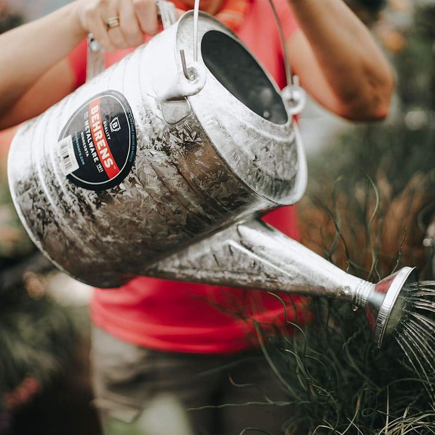 208 2-Gallon Steel Watering Can, Silver