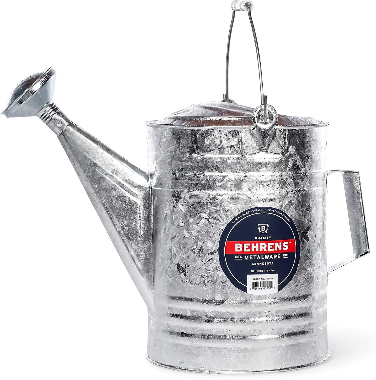 208 2-Gallon Steel Watering Can, Silver