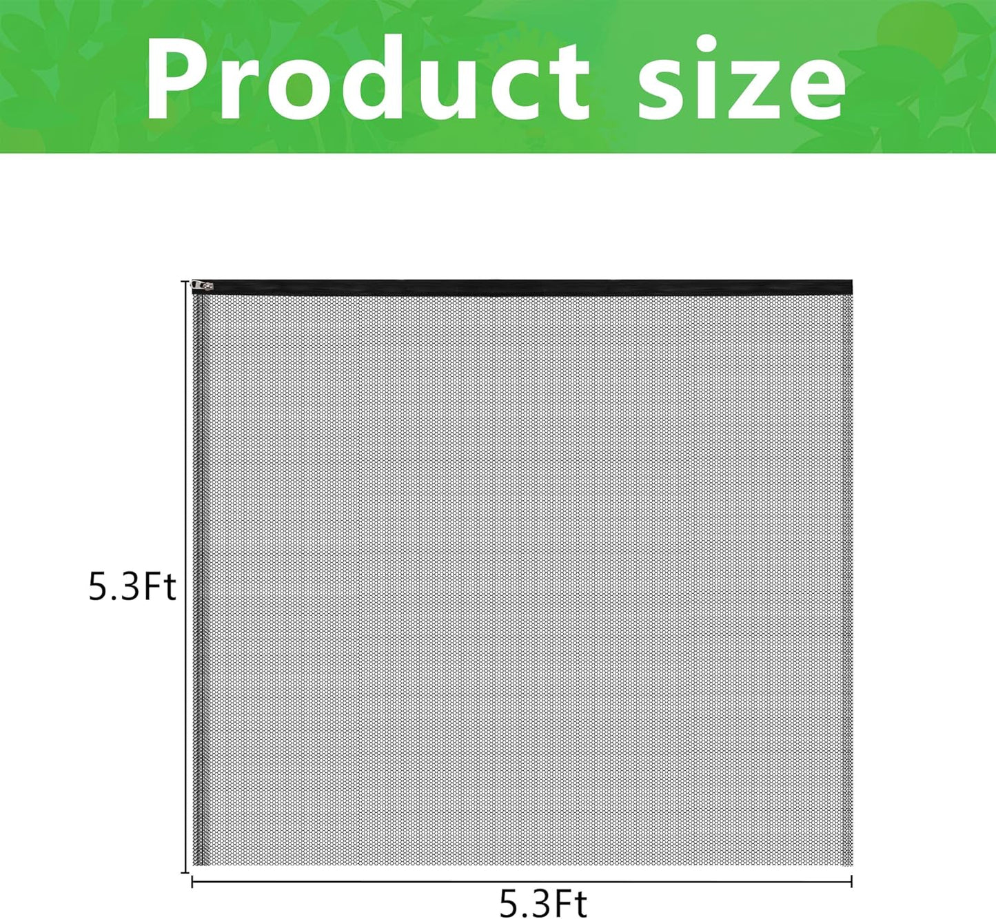 2 Pcs Black Large Fruit Tree Netting with Zipper and Drawstring, 5.3 x 5.3 Ft Breathable Mesh Garden Bird Netting Plant Cover, Insect Bird Barrier Net Mesh for Protect Plants from Squirrel Bugs