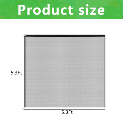 2 Pcs Black Large Fruit Tree Netting with Zipper and Drawstring, 5.3 x 5.3 Ft Breathable Mesh Garden Bird Netting Plant Cover, Insect Bird Barrier Net Mesh for Protect Plants from Squirrel Bugs