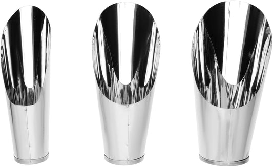 3pcs Bonsai Shovel Stainless Steel Garden Hand Metal Spade Shovel Bucket Spade Potted Planting Potting Cup for Home Gardening Silver