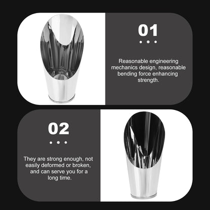 3pcs Bonsai Shovel Stainless Steel Garden Hand Metal Spade Shovel Bucket Spade Potted Planting Potting Cup for Home Gardening Silver