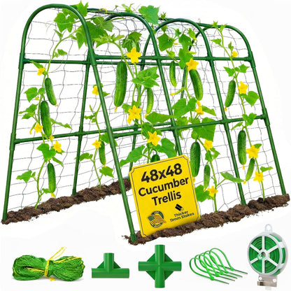 50x50 Cucumber Trellis for Raised Bed- A Frame Vegetable Garden Trellis