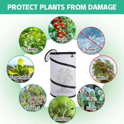 8" x 13" x 22" Pop Up Frost Protection Plant Cone, Non-Woven Winter Plants Freeze Protection Tent, Cold Weather Insulated Plant Protective Cone Cover for Ice Snow Frost Protector Indoor & Outdoor