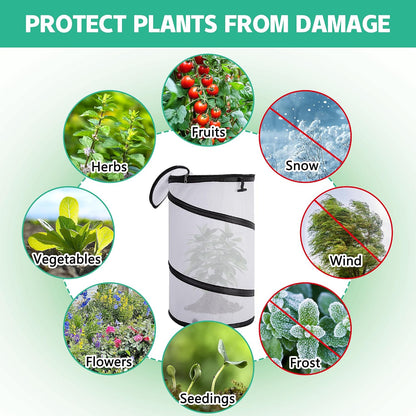 8" x 13" x 22" Pop Up Frost Protection Plant Cone, Non-Woven Winter Plants Freeze Protection Tent, Cold Weather Insulated Plant Protective Cone Cover for Ice Snow Frost Protector Indoor & Outdoor
